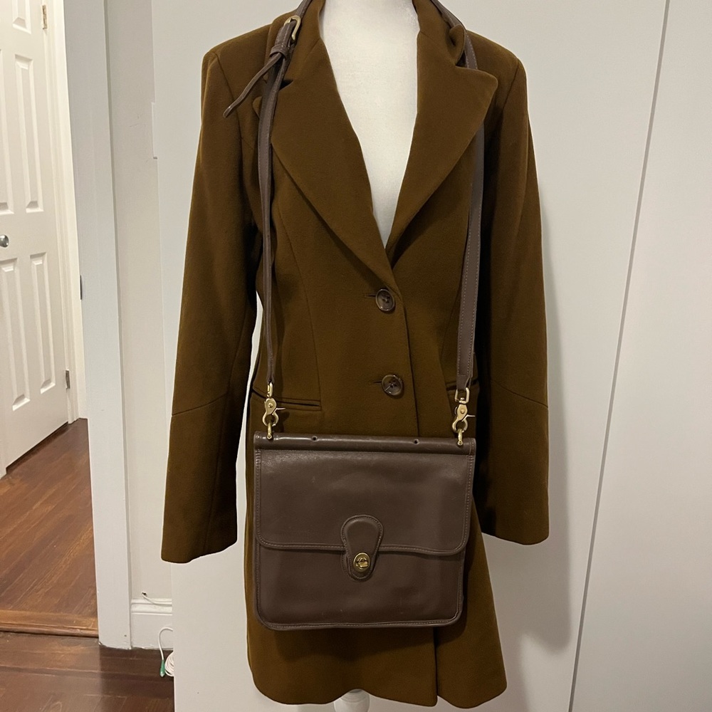 70s or 80s VINTAGE BROWN COACH BAG - ALL ORIGINAL HARDWARE INCLUDED